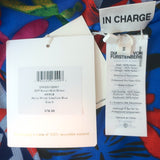 Diane von Furstenberg Koren Reversible Dress Ruched Printed Mesh Size Small NEW