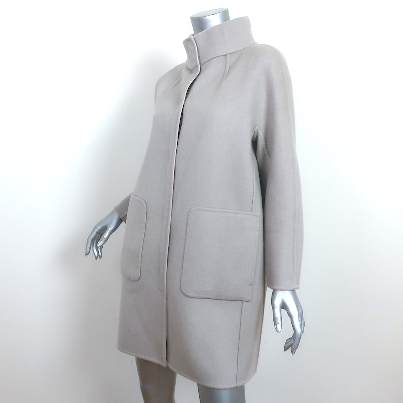 Loro Piana Cashmere Reversible Coat Gray &amp; Light Pink Size Medium