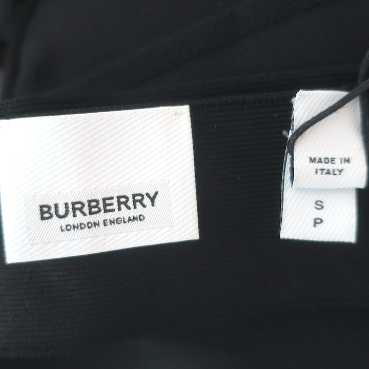 Burberry Cutout Crop Top Black Stretch Knit Size Small NEW