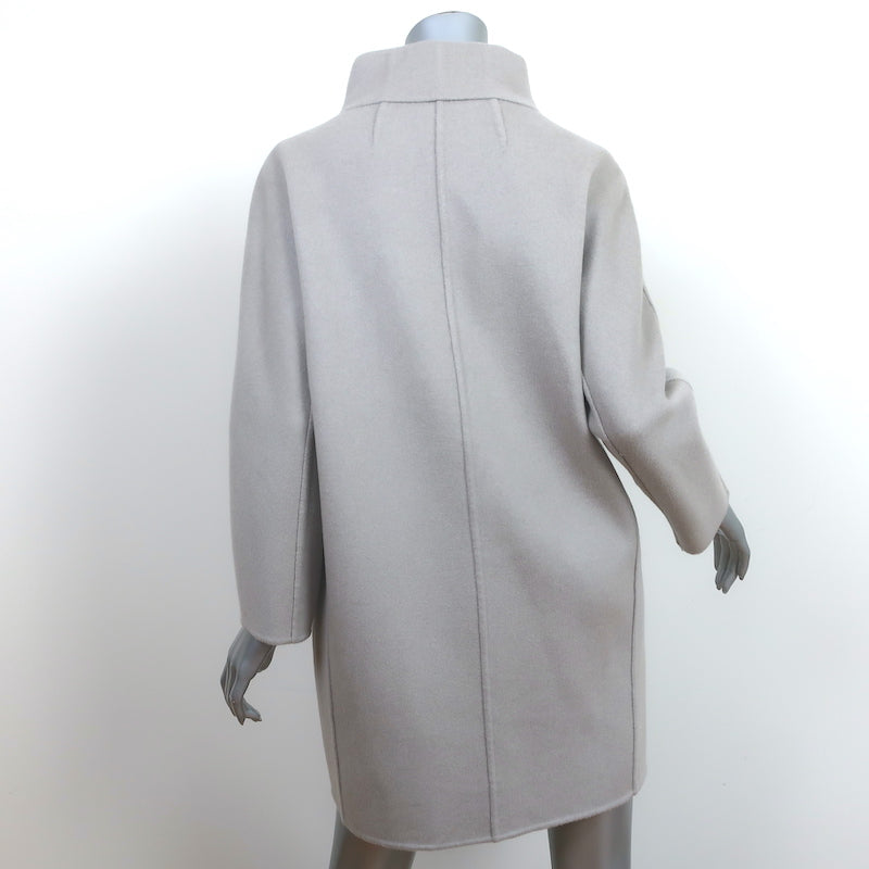 Loro Piana Cashmere Reversible Coat Gray &amp; Light Pink Size Medium