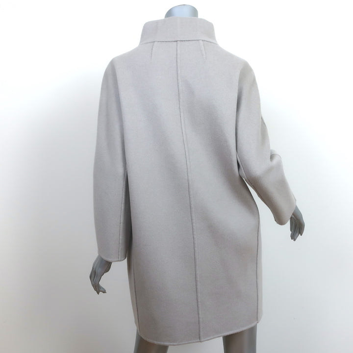 Loro Piana Cashmere Reversible Coat Gray &amp; Light Pink Size Medium