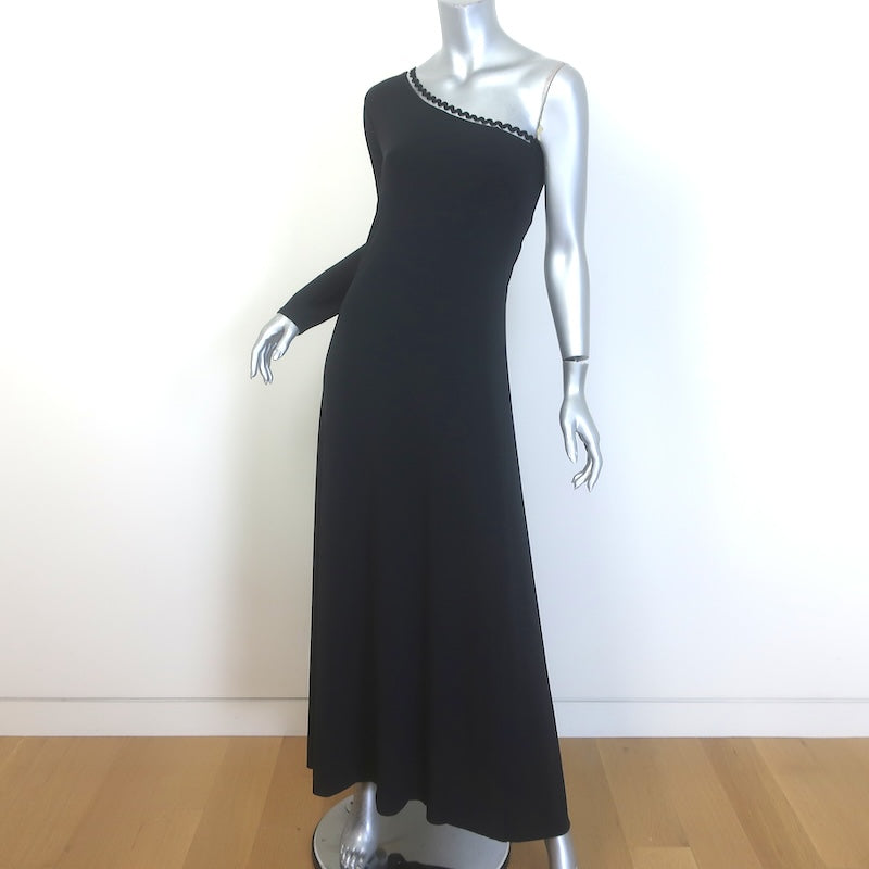 ERES Play One-Shoulder Maxi Dress Black Stretch Jersey Size Medium NEW