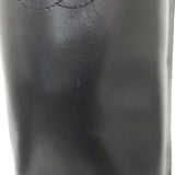 Chanel 12A CC Quilted Leather Knee High Riding Boots Black Size 39.5
