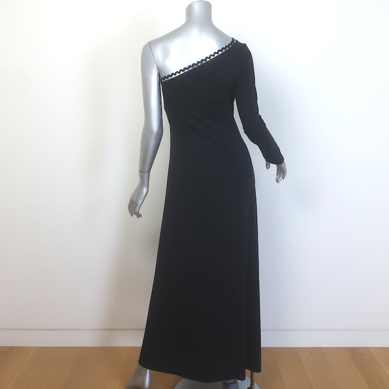 ERES Play One-Shoulder Maxi Dress Black Stretch Jersey Size Medium NEW