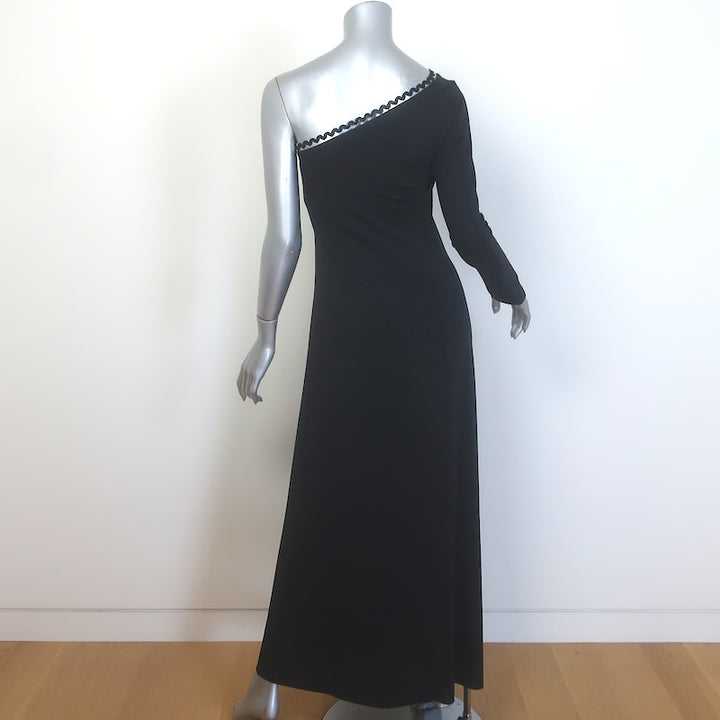 ERES Play One-Shoulder Maxi Dress Black Stretch Jersey Size Medium NEW
