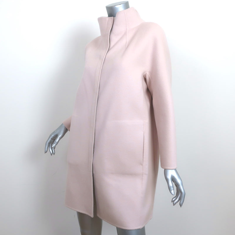 Loro Piana Cashmere Reversible Coat Gray &amp; Light Pink Size Medium