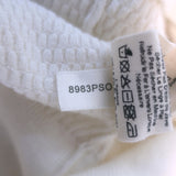 L'Agence Sterling Jewel-Button Collared Sweater Cream Cotton-Blend Size Small