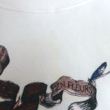 Christian Dior Embroidered Short Sleeve Sweatshirt Top Cream Size Small