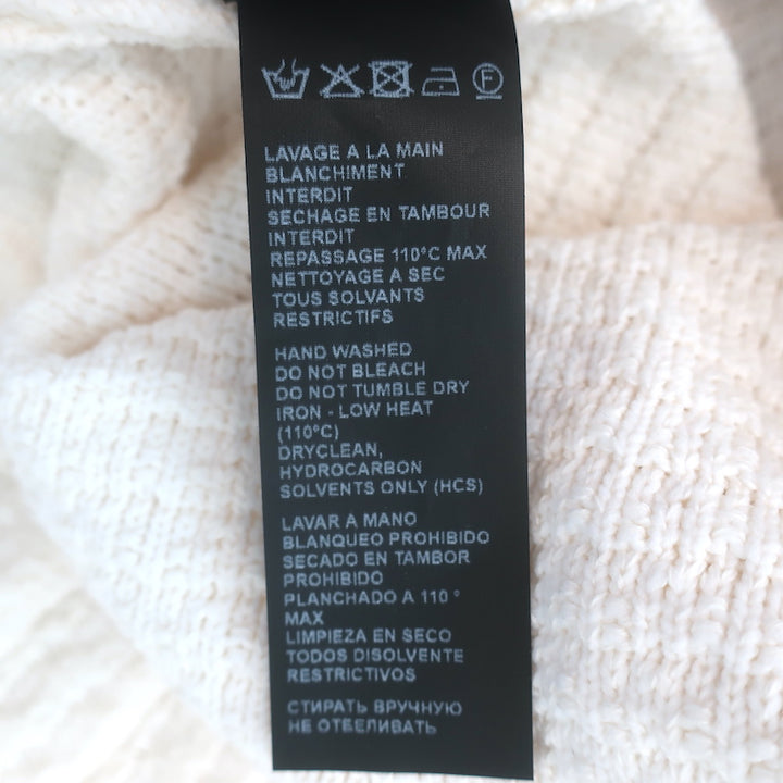 The Kooples Ruffled Hem Knit Skirt Ecru Cotton-Blend Size 1 NEW