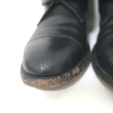 Chanel 12A CC Quilted Leather Knee High Riding Boots Black Size 39.5