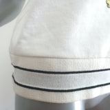 Christian Dior Embroidered Short Sleeve Sweatshirt Top Cream Size Small