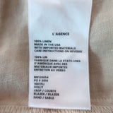 L'Agence Dolly Cropped Blazer Sand Linen Size Small Double Breasted Jacket