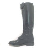 Chanel 12A CC Quilted Leather Knee High Riding Boots Black Size 39.5
