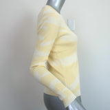 Proenza Schouler Tie Dye Long Sleeve Top Yellow Cotton-Blend Size Extra Small