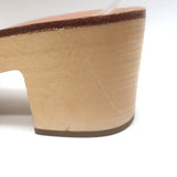 Loeffler Randall Regina Bow Clog Sandals Cream Floral Print Canvas Size 8