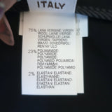 Brunello Cucinelli High Rise Wide Leg Trousers Black Stretch Wool Size US 8