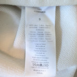 Christian Dior Embroidered Short Sleeve Sweatshirt Top Cream Size Small