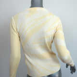 Proenza Schouler Tie Dye Long Sleeve Top Yellow Cotton-Blend Size Extra Small