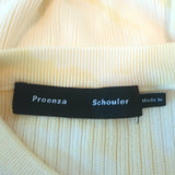 Proenza Schouler Tie Dye Long Sleeve Top Yellow Cotton-Blend Size Extra Small