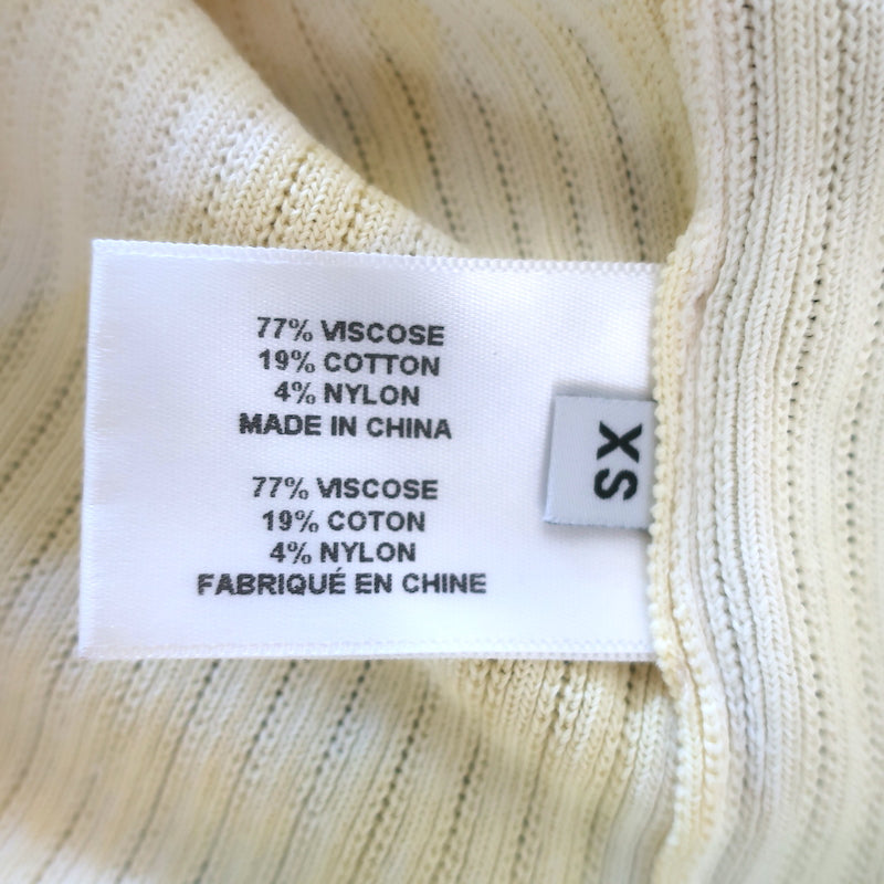 Proenza Schouler Tie Dye Long Sleeve Top Yellow Cotton-Blend Size Extra Small