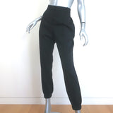 Alexander McQueen Pintuck Wool Jogger Pants Black Size 44