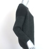 IRO Colorblock Sweater Piper Charcoal/Black Alpaca-Blend Ribbed Knit Size Medium
