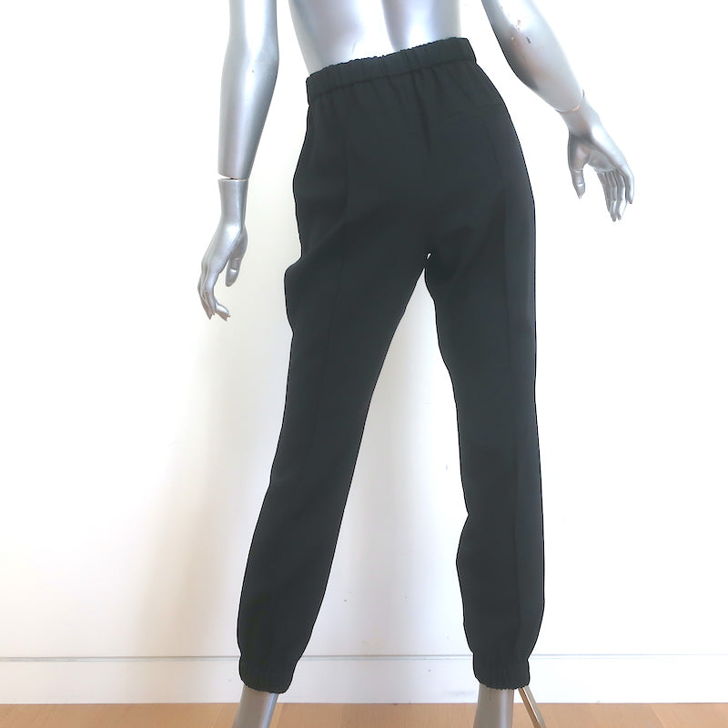 Alexander McQueen Pintuck Wool Jogger Pants Black Size 44