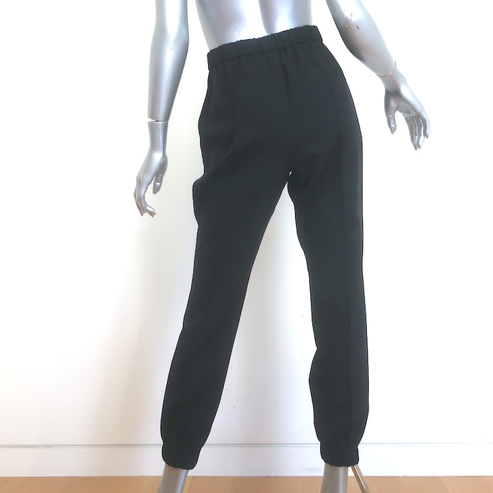 Alexander McQueen Pintuck Wool Jogger Pants Black Size 44