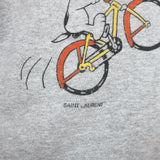 Saint Laurent Snoopy Crewneck Sweatshirt Heather Gray Size Small