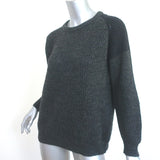 IRO Colorblock Sweater Piper Charcoal/Black Alpaca-Blend Ribbed Knit Size Medium