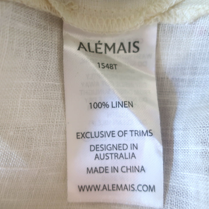 Alemais Seeker Matching Shirt &amp; Short Set Multi Printed Linen Size US 2 NEW