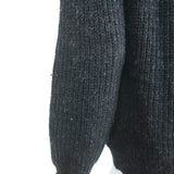 IRO Colorblock Sweater Piper Charcoal/Black Alpaca-Blend Ribbed Knit Size Medium