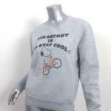 Saint Laurent Snoopy Crewneck Sweatshirt Heather Gray Size Small