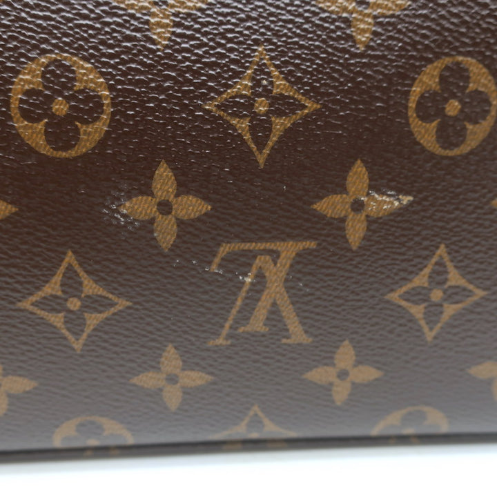Louis Vuitton Marignan Coquelicot Monogram Satchel Brown/Red Crossbody Bag