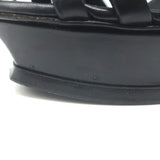 Yves Saint Laurent Fisherman Tribute Platform Sandals Black Leather Size 38.5