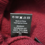 Co Ruffle Neck Sweater Cranberry Wool-Cashmere Size Small