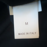 Brunello Cucinelli Pleated-Side Midi Dress Navy Stretch Wool Size Medium