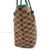 Moreau x Wunderkind Mini Saint Tropez Tote Bag Brown Printed Coated Canvas NEW