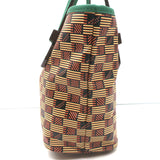 Moreau x Wunderkind Mini Saint Tropez Tote Bag Brown Printed Coated Canvas NEW