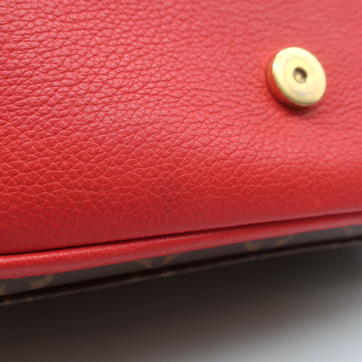 Louis Vuitton Marignan Coquelicot Monogram Satchel Brown/Red Crossbody Bag