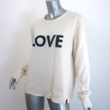 Kule Love Cashmere Sweater Cream Size Large Crewneck Pullover