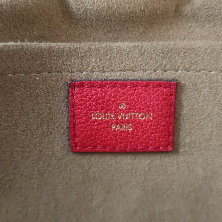 Louis Vuitton Marignan Coquelicot Monogram Satchel Brown/Red Crossbody Bag