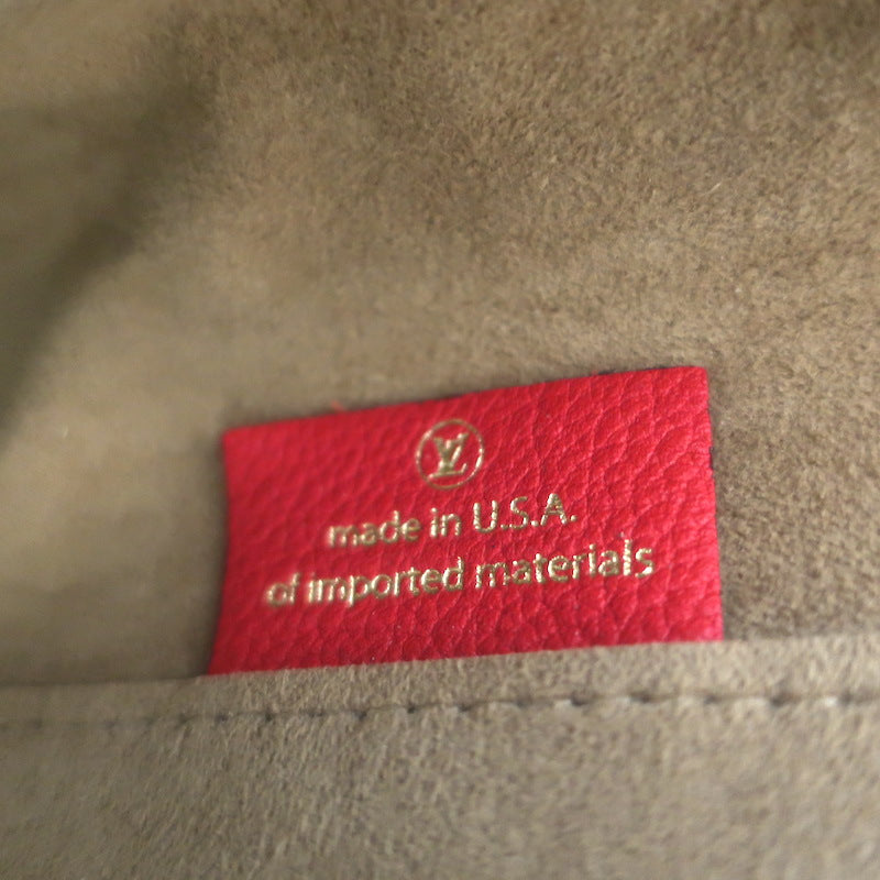 Louis Vuitton Marignan Coquelicot Monogram Satchel Brown/Red Crossbody Bag
