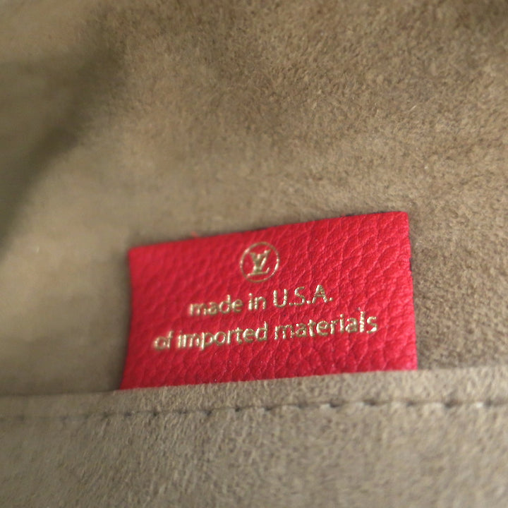 Louis Vuitton Marignan Coquelicot Monogram Satchel Brown/Red Crossbody Bag