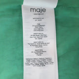 Maje Livete Tweed Cropped Button-Front Tank Top Green Size 3 NEW