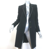 Gucci Tom Ford Leather-Trim Blazer Jacket Black Wool Size 38