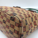 Moreau x Wunderkind Mini Saint Tropez Tote Bag Brown Printed Coated Canvas NEW