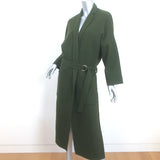 Celine Cashmere Belted Coat Forest Green Size 34