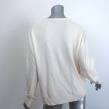 Kule Love Cashmere Sweater Cream Size Large Crewneck Pullover