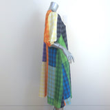 Stine Goya Mavelin Short Sleeve Dress Multicolor Picnic Check Size Extra Small